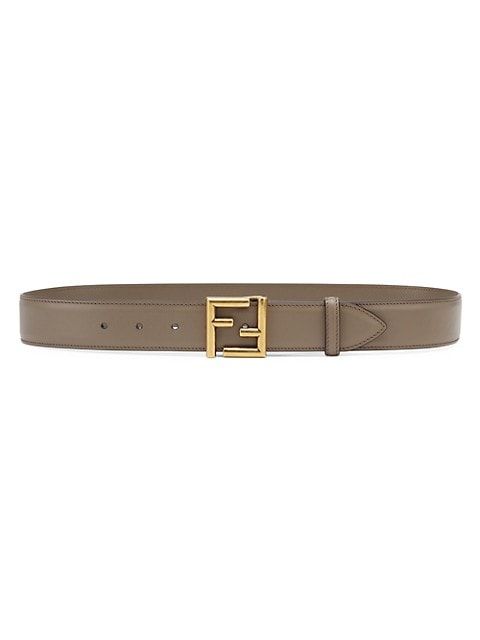 Logo-Buckle Leather Belt | Saks Fifth Avenue