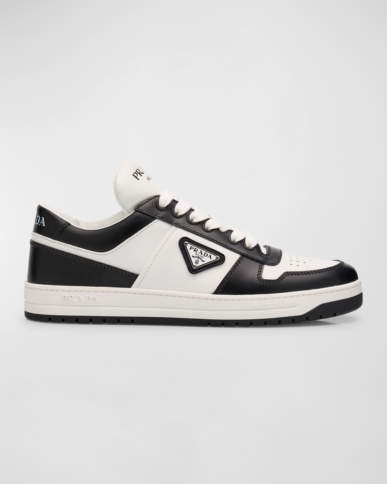 Bicolor Leather Low-Top Court Sneakers | Neiman Marcus