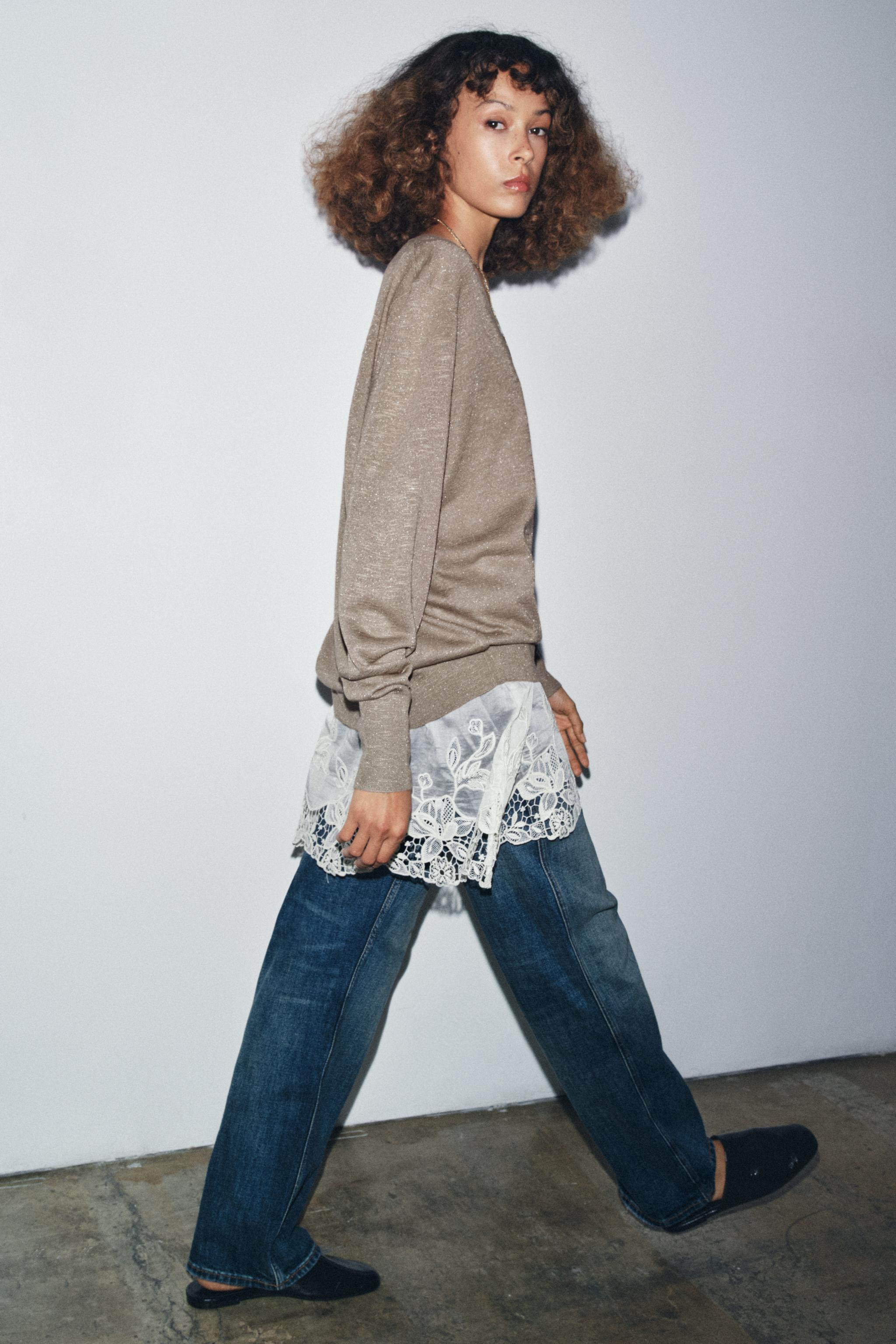 COMBINED KNIT SWEATER | Zara US