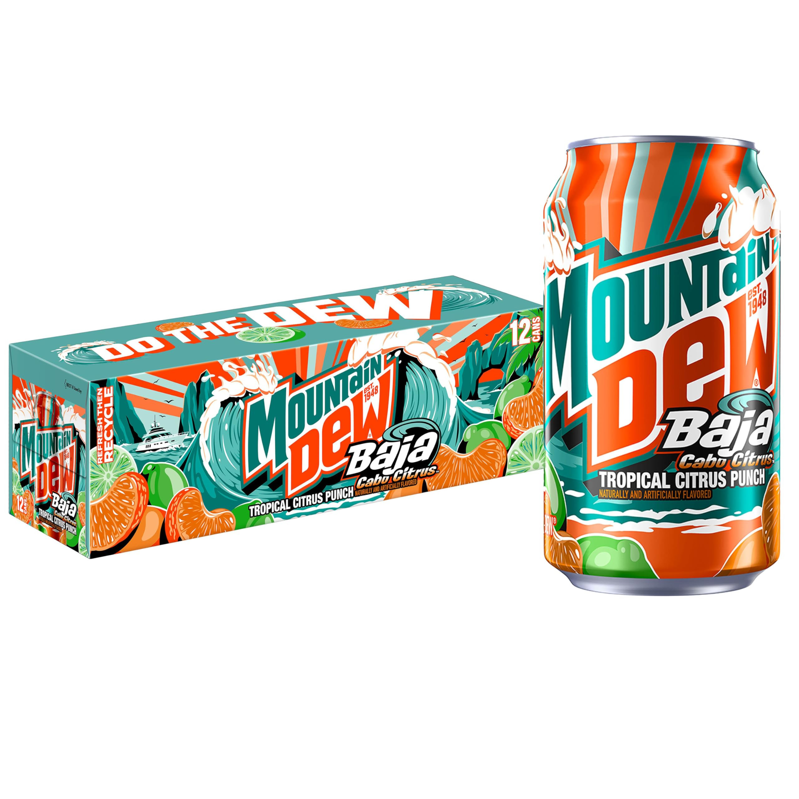 Mountain Dew, Baja Cabo Citrus12 Fl Oz Cans (Pack of 12) | Amazon (US)
