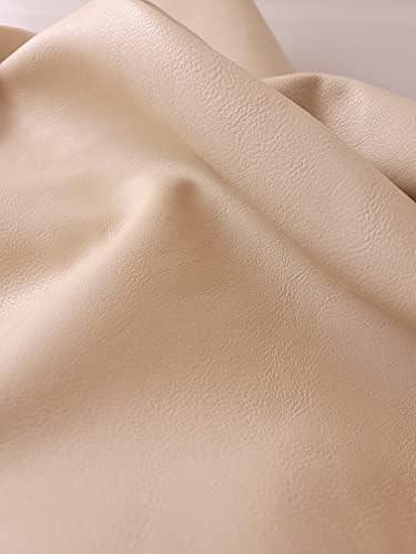 Bone Offwhite Soft Faux {Peta Approved Vegan} Vegan PU Leather by The Yard Synthetic Pleather 0.9... | Amazon (US)