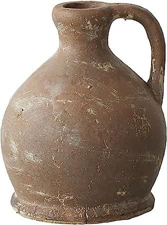 QQXX Rustic Ceramic Flower Vases for Home Decor,Farmhouse Decorative Vases,Handmade Terracotta Ju... | Amazon (US)