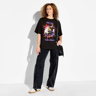 Women's Short Sleeve Billie The Tour Graphic T-Shirt - Black XXL | Target
