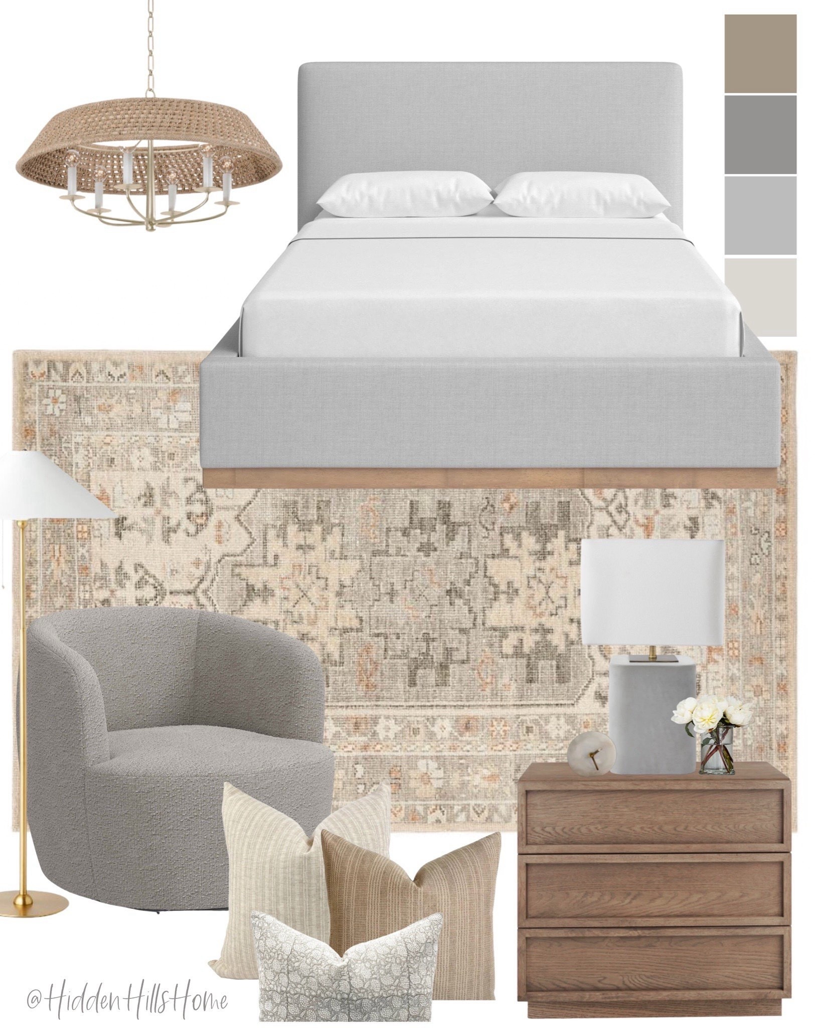 Bedroom mood board, bedroom decor ideas, bedroom design, modern transitional bedroom mood board #bedroom

#LTKHome #LTKSaleAlert