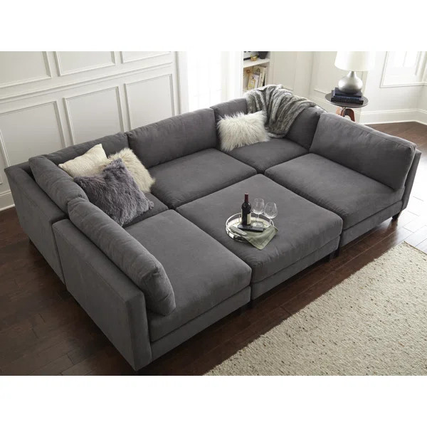 Chelsea 120" Symmetrical Modular Sectional with Ottoman (Part number: Composite_9E28C542-7E56-4D5... | Wayfair North America