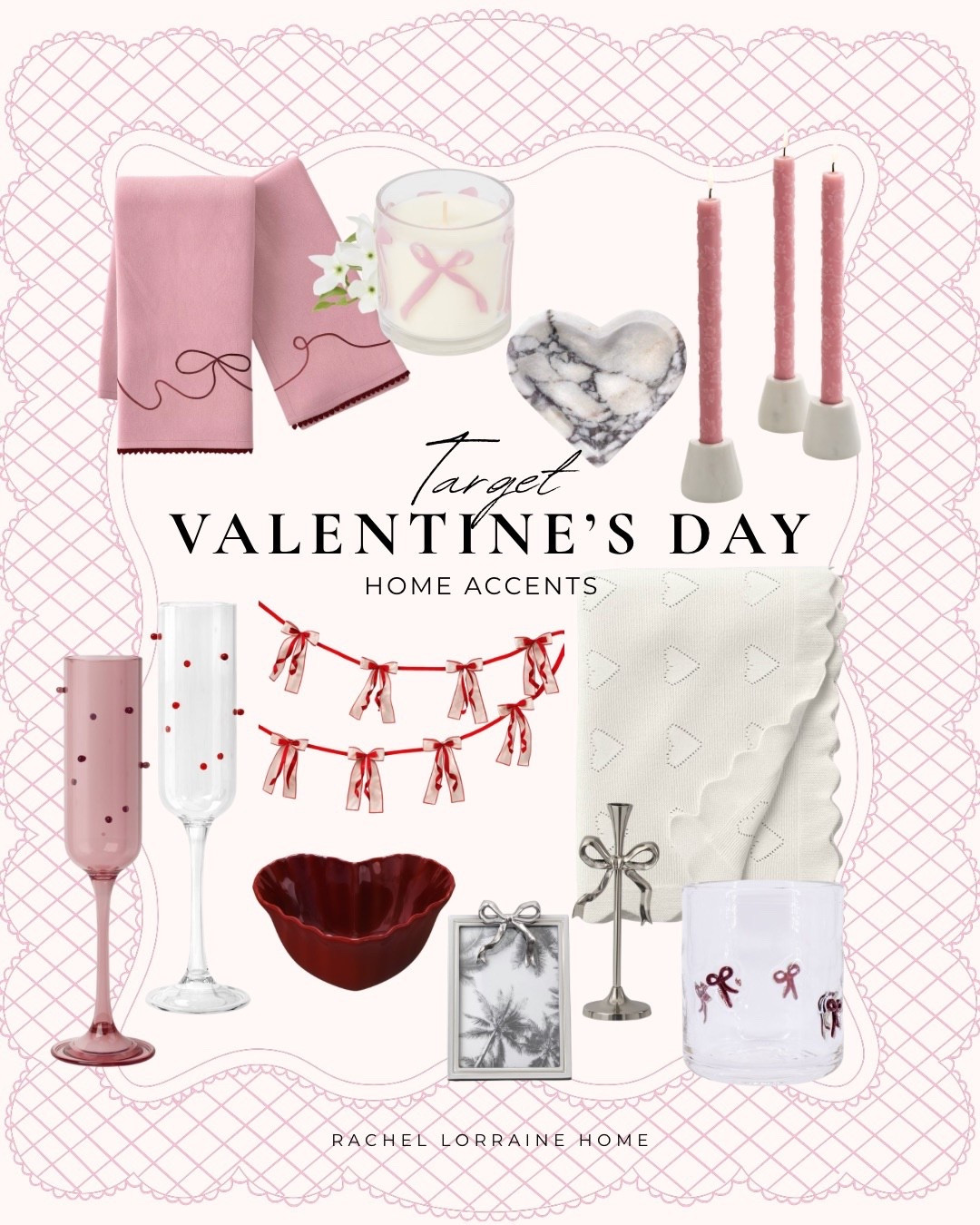 Target has some really lovely Valentine’s home accents right now—simple, pretty pieces that feel festive without being over the top. I loved the marble heart trinket dishes and cheeseboards, the silver box frames, and the classic taper holders. There’s also sweet garland, heart-detail glasses and stemware, soft dishtowels, and candles with a subtle heart texture.

The heart stoneware would be especially nice for a Valentine’s dinner or a little Galentine’s gathering. These are the kind of small touches that make everyday spaces feel thoughtful and seasonal without having to redo everything.

#LTKHome #LTKValentine