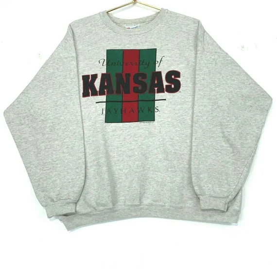 University of Kansas Jayhawks Vintage Sweatshirt Crewneck XL - Etsy | Etsy (US)