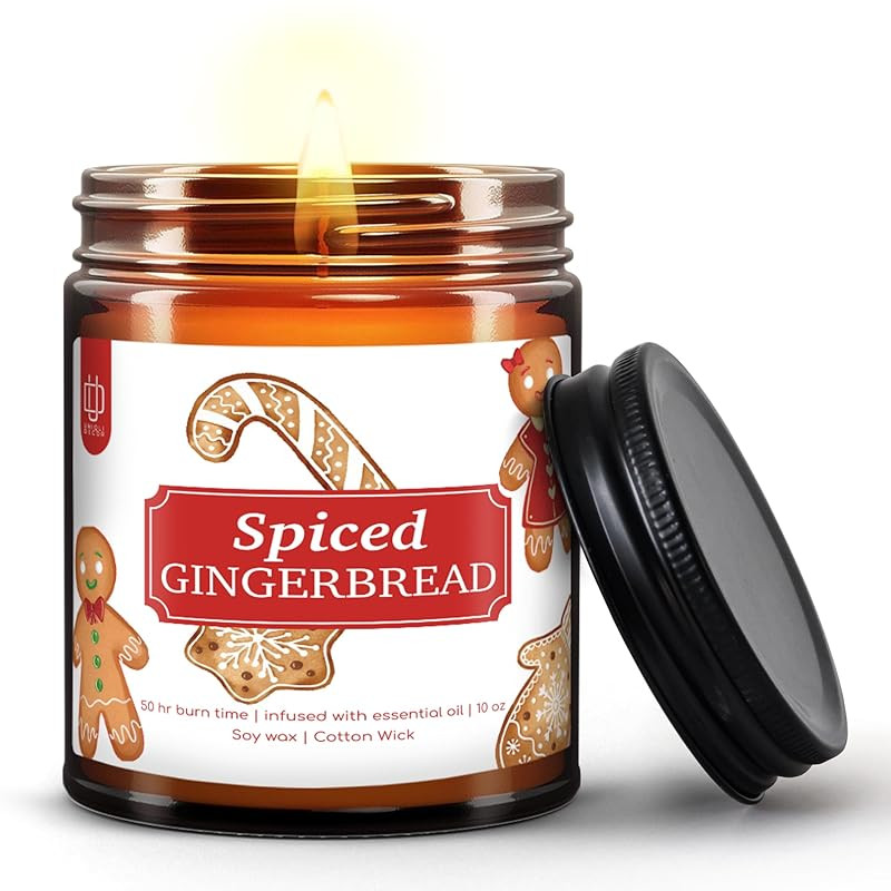 Christmas Candles for Holiday Decor - Waffle Cone Vanilla Scent for Holiday Candles - Soy Wax Can... | Amazon (US)