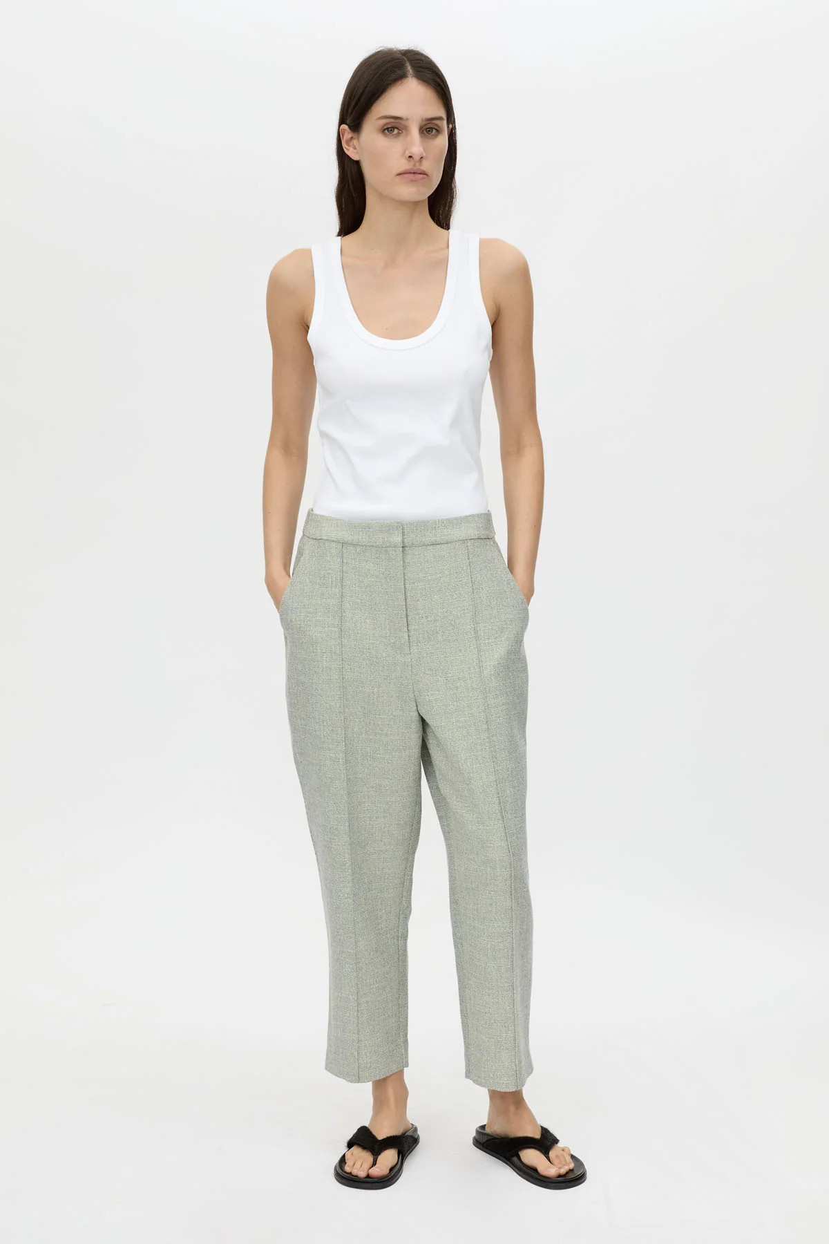 Alba Rib Scoop Tank in Soft White - CAMILLA AND MARC® C&M | CAMILLA AND MARC (ANZ)