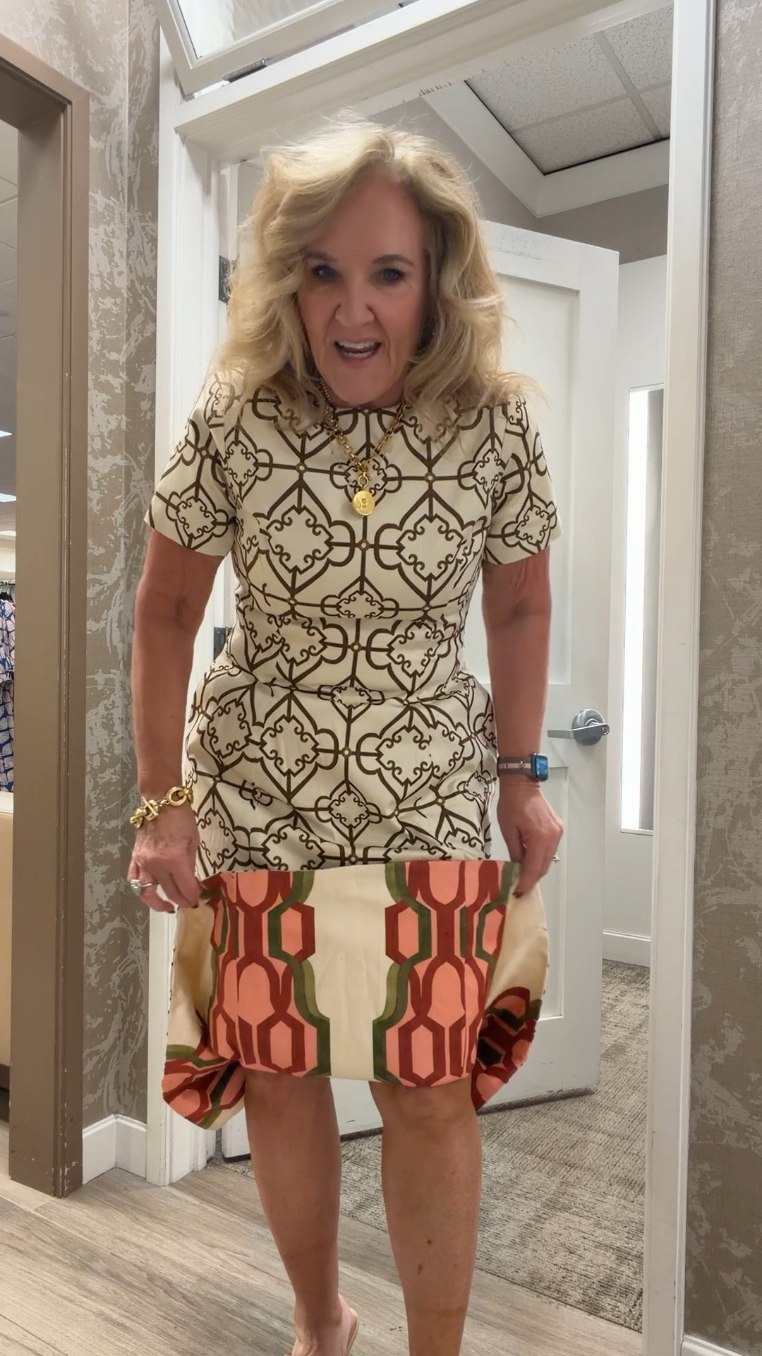 Sorry for the poor sound quality. But I wanted you to get the details on this dress. It is reversible. It’s a beautiful cotton setting. It fits true to size and I love both prints. It’s a special dress with a special price, but if you’re looking for something that will give you options in something you’ll keep in your closet forever. This is a beautiful dress.

I’m 5 foot three so were the other girls that I tried things on with and we all love this dress

#LTKSeasonal #LTKOver40 #LTKWedding