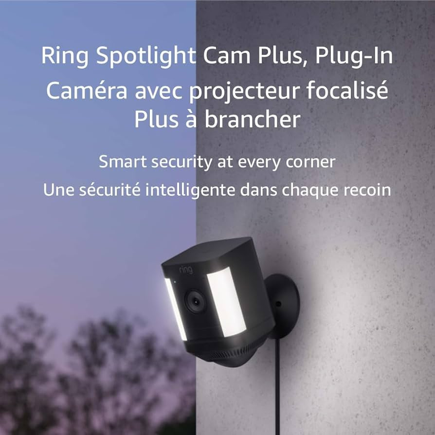 Ring Spotlight Cam Plus, Plug-in | Two-Way Talk, Colour Night Vision, and Security Siren (2022 re... | Amazon (CA)