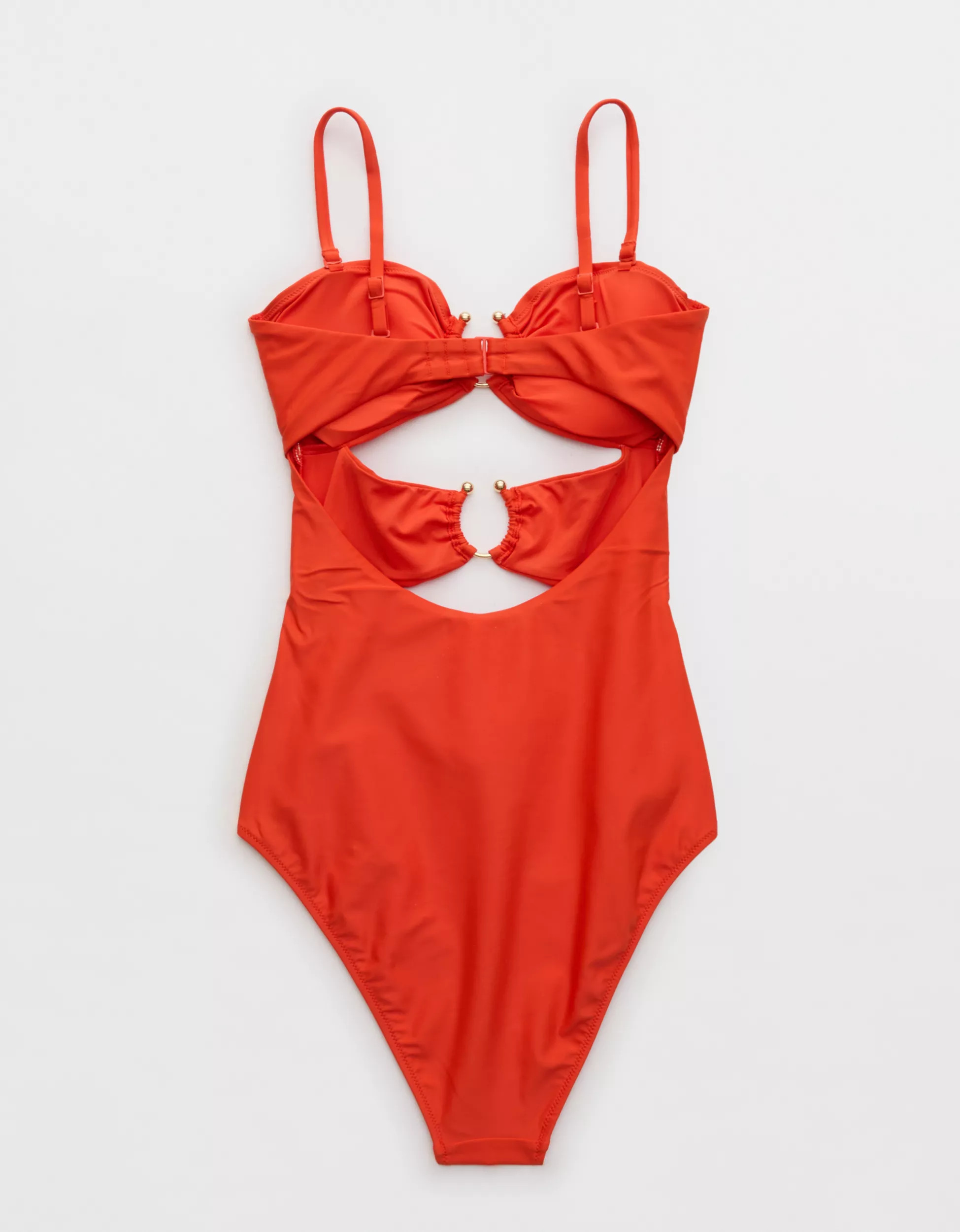 Aerie Horseshoe Ring Cut Out One Piece Swimsuit | Aerie