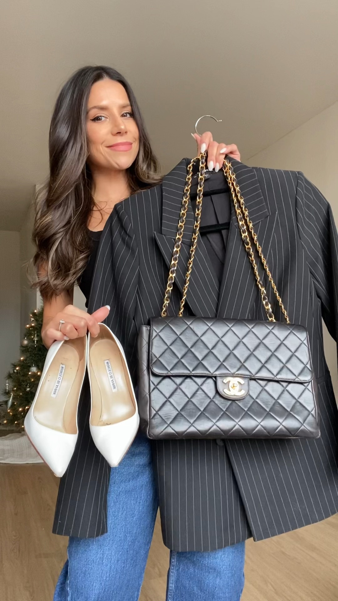 GRWM - pinstripe suit 

#LTKworkwear #LTKstyletip #LTKunder100