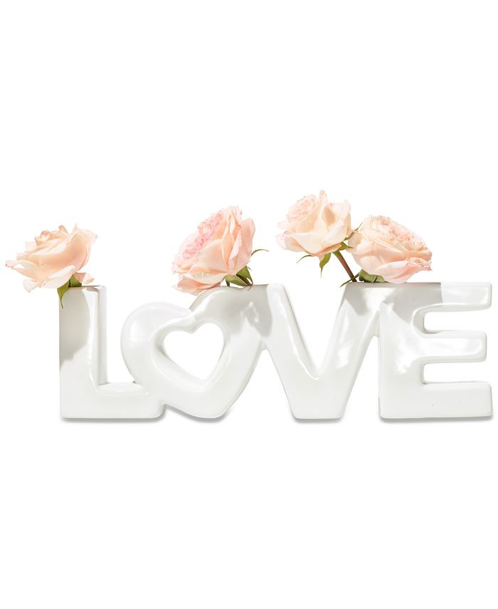 Martha Stewart Collection Valentine's Day Love Vase, Created for Macy's & Reviews - Home Decor - ... | Macys (US)