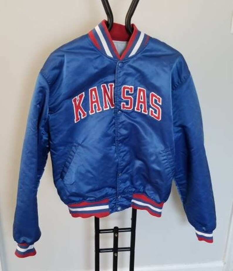 Vintage 80s Kansas Jayhawks Starter Satin Jacket - Etsy | Etsy (US)