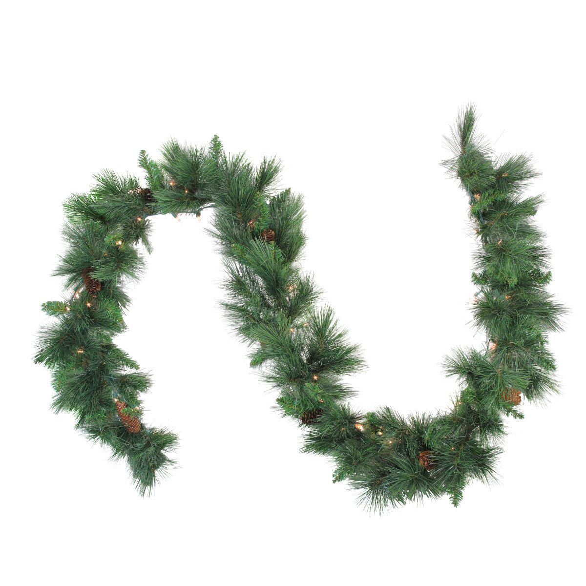 Northlight 9' x 14" Prelit White Valley Pine Artificial Christmas Garland - Clear Lights | Target