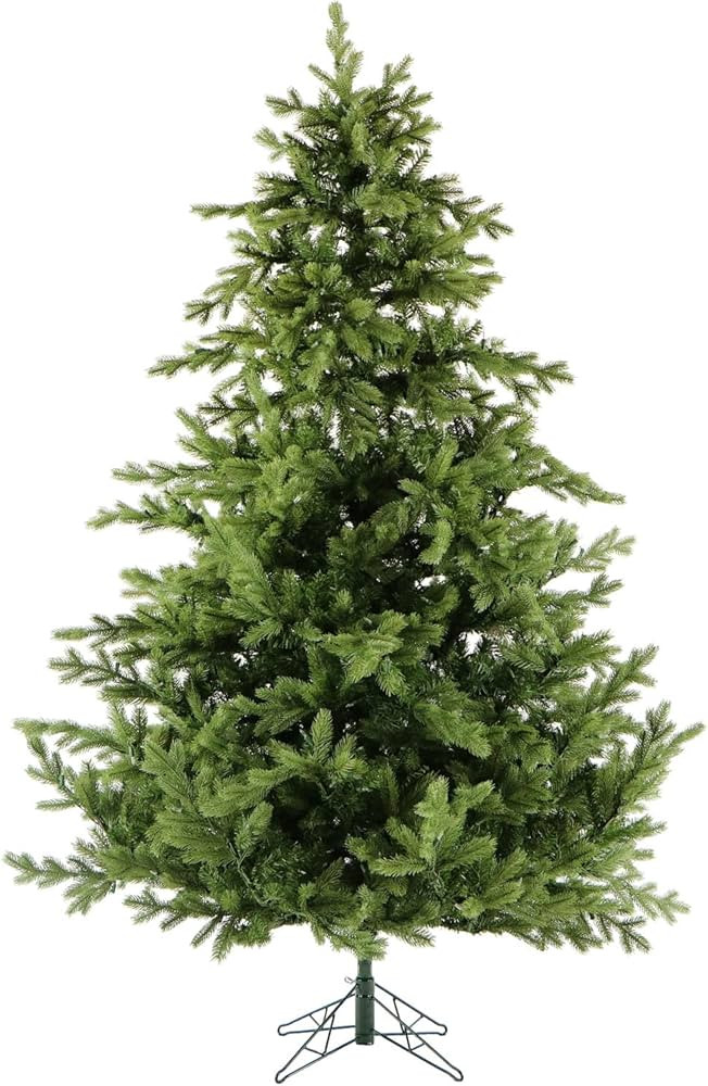 Amazon.com: Fraser Hill Farm 7.5-Ft. Unlit Foxtail Pine Green Full Artificial Christmas Tree with... | Amazon (US)
