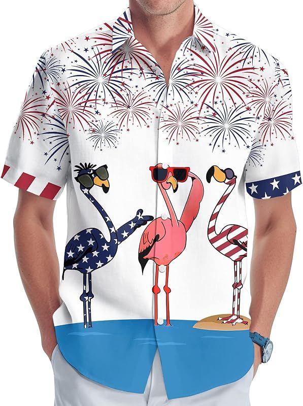 GEPOS Men's Hawaiian Shirt, Short Sleeve Button Shirt for Men, Summer Casual Shirt for Men | Amazon (US)