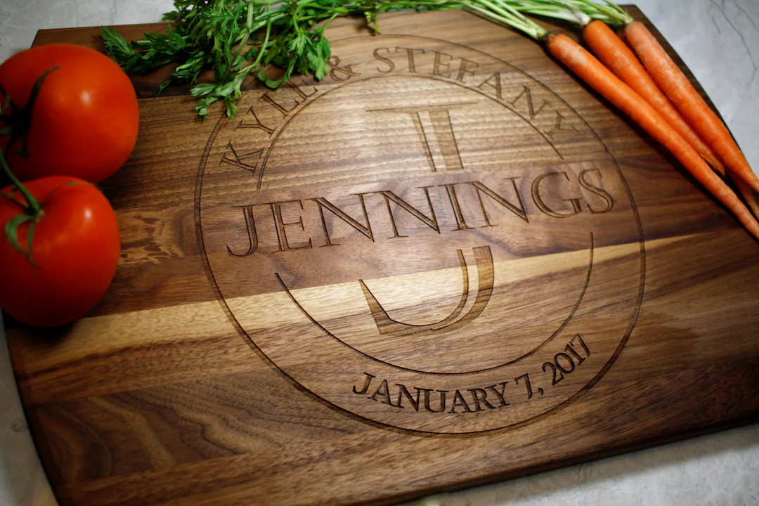 Personalized Cutting Board Wedding Gift | Custom Charcuterie Board Engagement Present for Couples... | Etsy (US)