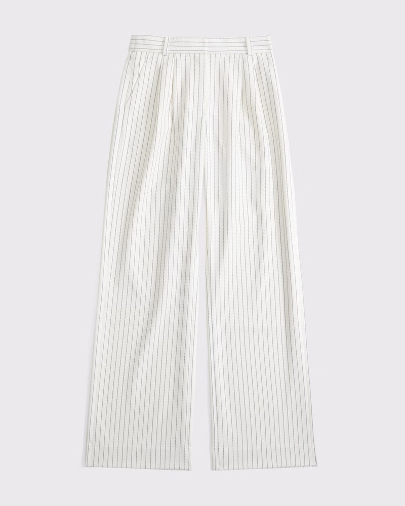Curve Love A&F Sloane Tailored Wide Leg Pant | Abercrombie & Fitch (US)