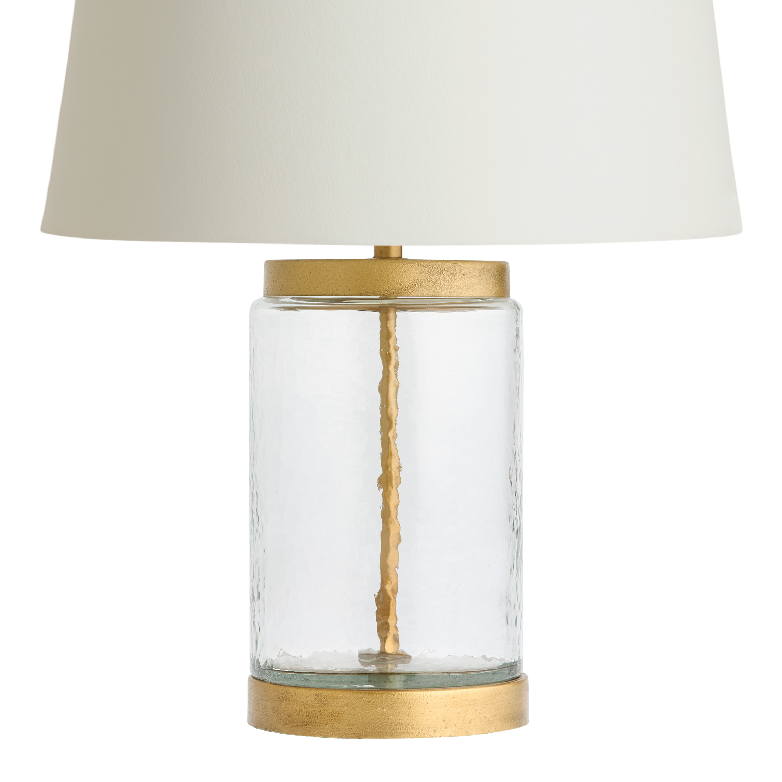 Noely Textured Glass and Antique Gold Metal Table Lamp Base | World Market