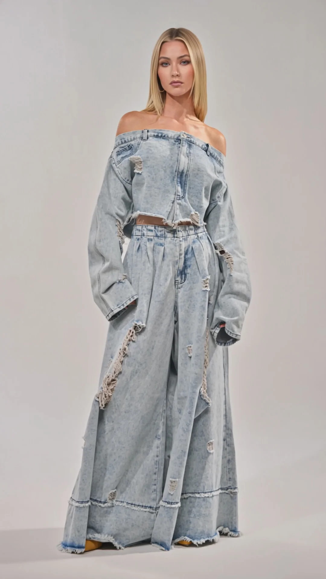 CAMILLE DENIM BLOUSE | AKIRA