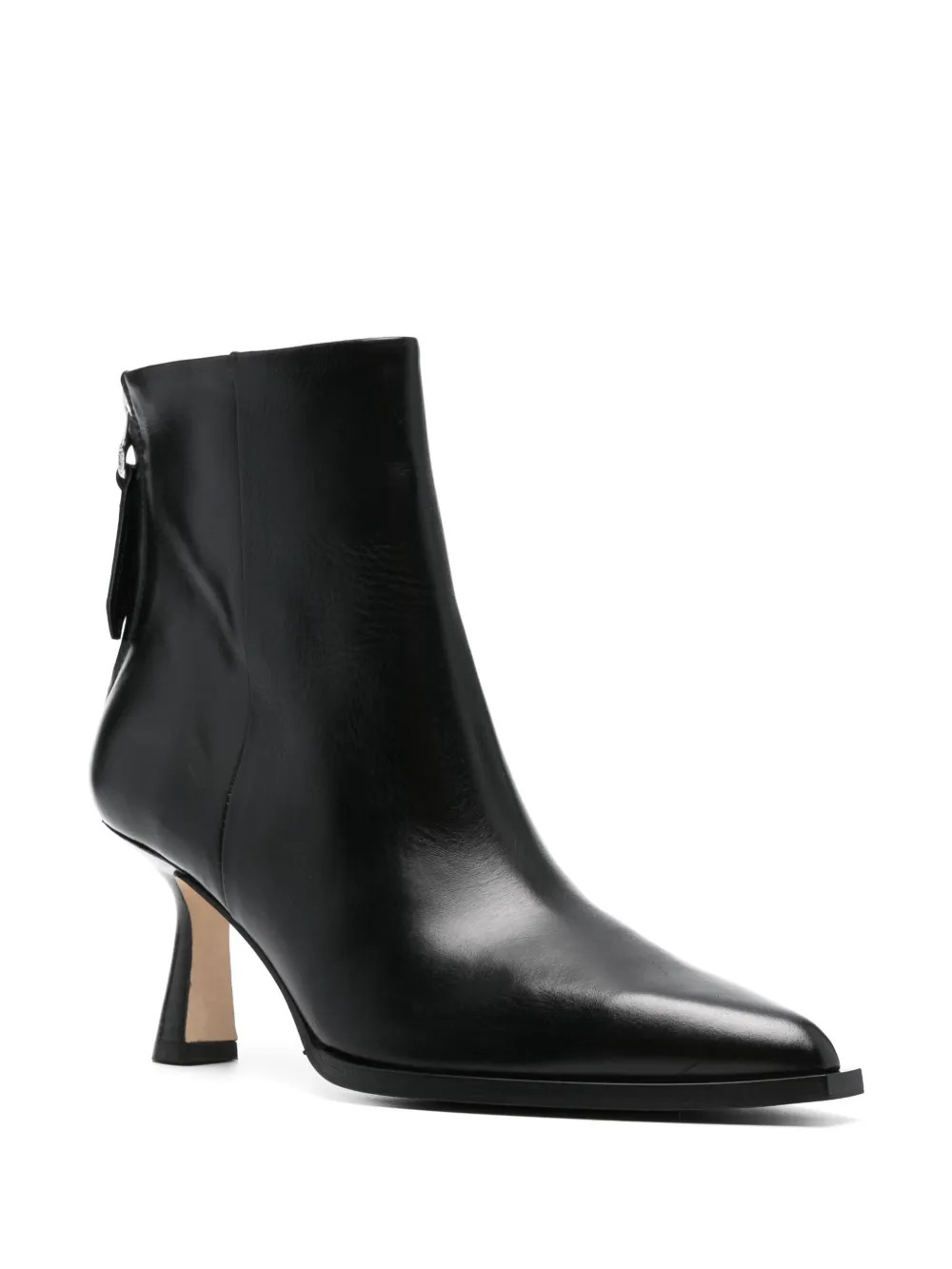 Aeyde Kala Leather Ankle Boot | Black | FARFETCH IN | Farfetch Global