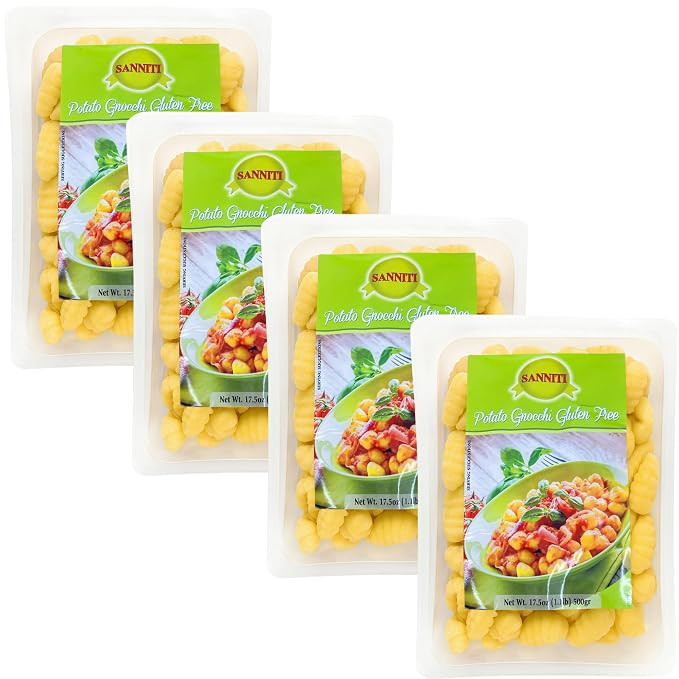 Sanniti Italian Gluten Free Potato Gnocchi, 17.5 oz (500 g) (Pack of 4) | Amazon (US)
