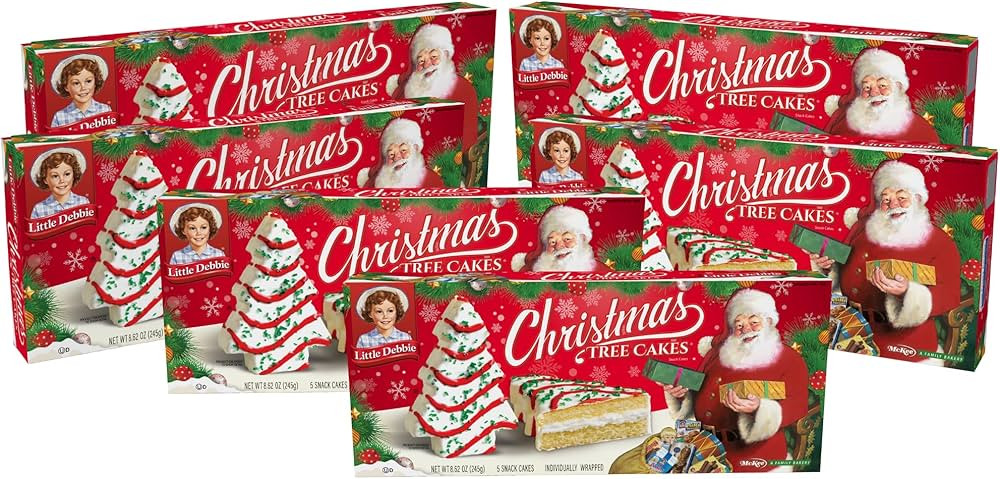 Little Debbie Christmas Tree Cakes, Boxes, 30 Individually Wrapped Snack, Vanilla, 6 Count | Amazon (US)