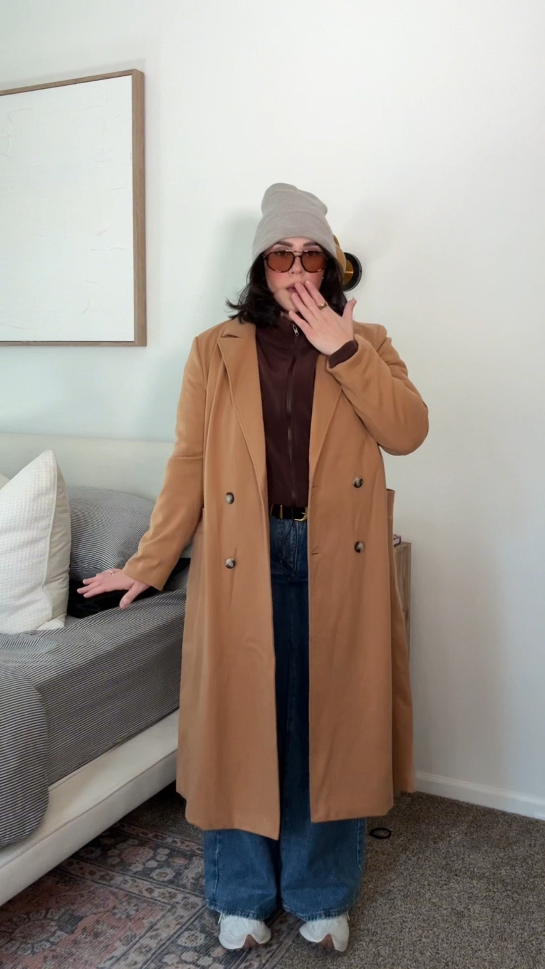 Easy jeans outfit for winter. Get ready with me for running errands in winter. Mom outfit! 
Jeans: 30
Tank: L (runs big)
Zip up: XL (runs small) 
Coat: L 

#LTKStyleTip #LTKWatchNow #LTKSeasonal