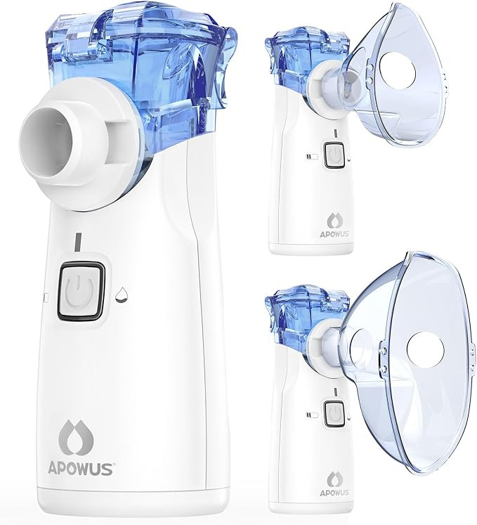 Portable Nebulizer with 2 Masks and 1 Mouthpiece Adjustable Mist Rate, Handheld Nebulizer Machine... | Amazon (US)