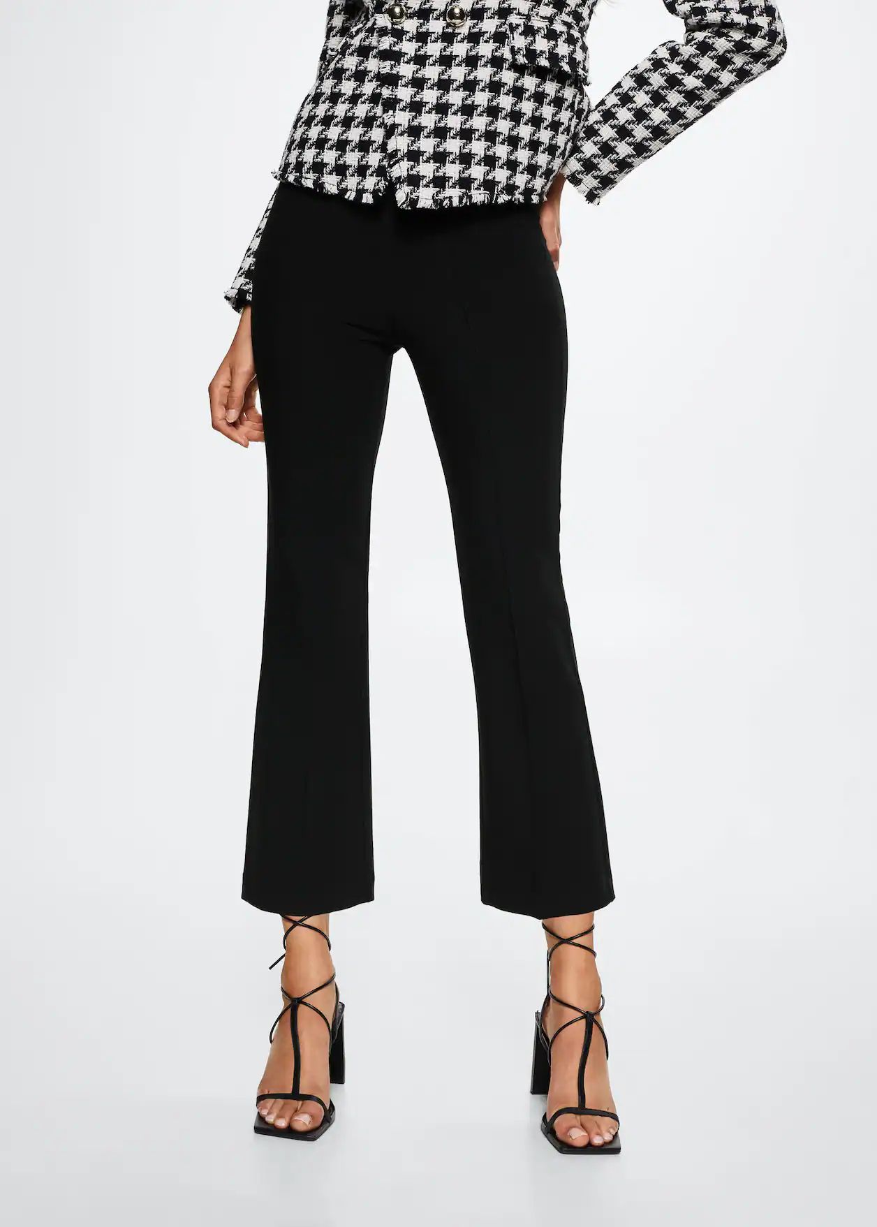 Flare crop pants -  Women | Mango USA | MANGO (US)