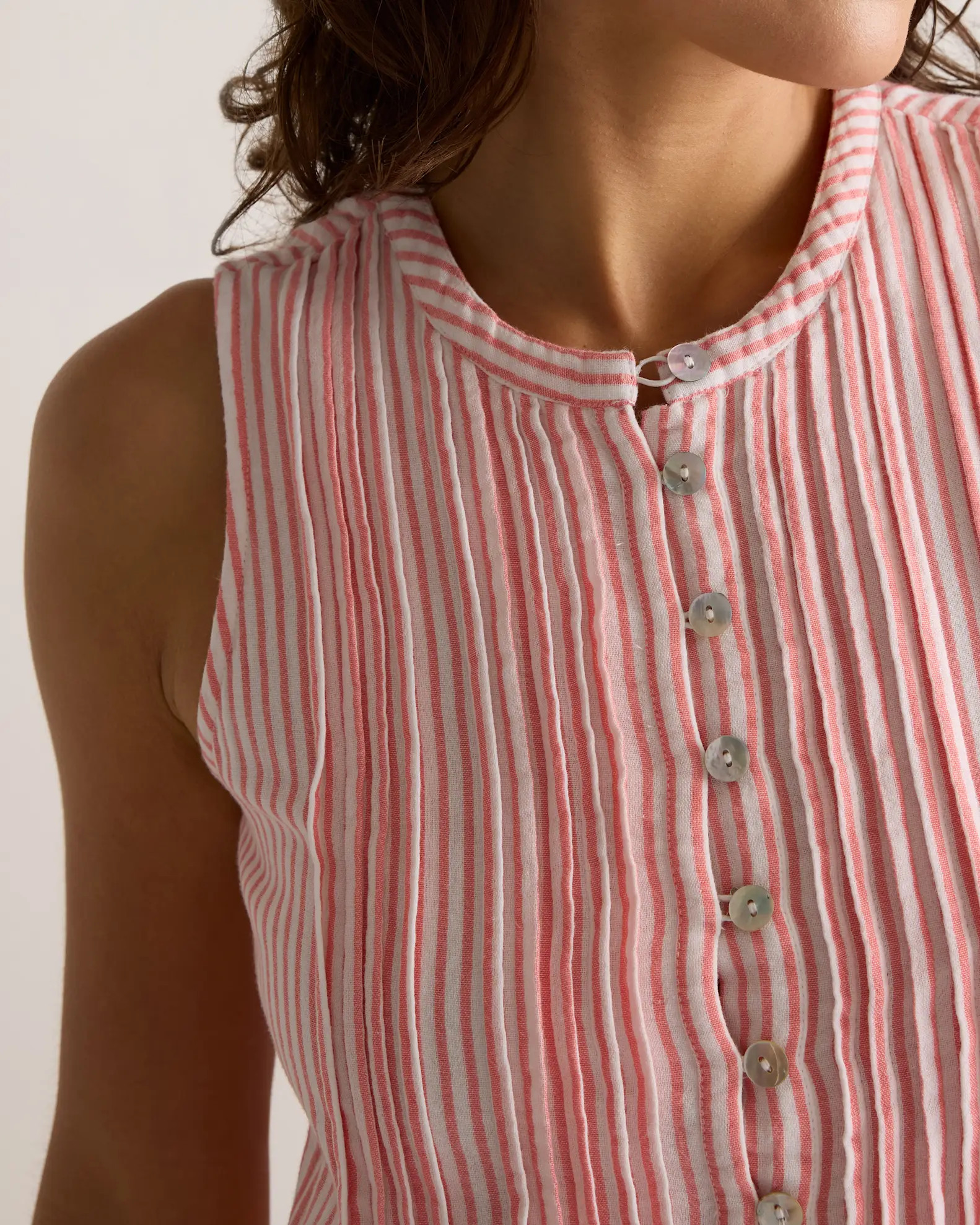 100% Organic Cotton Gauze Sleeveless Swing Dress | Quince