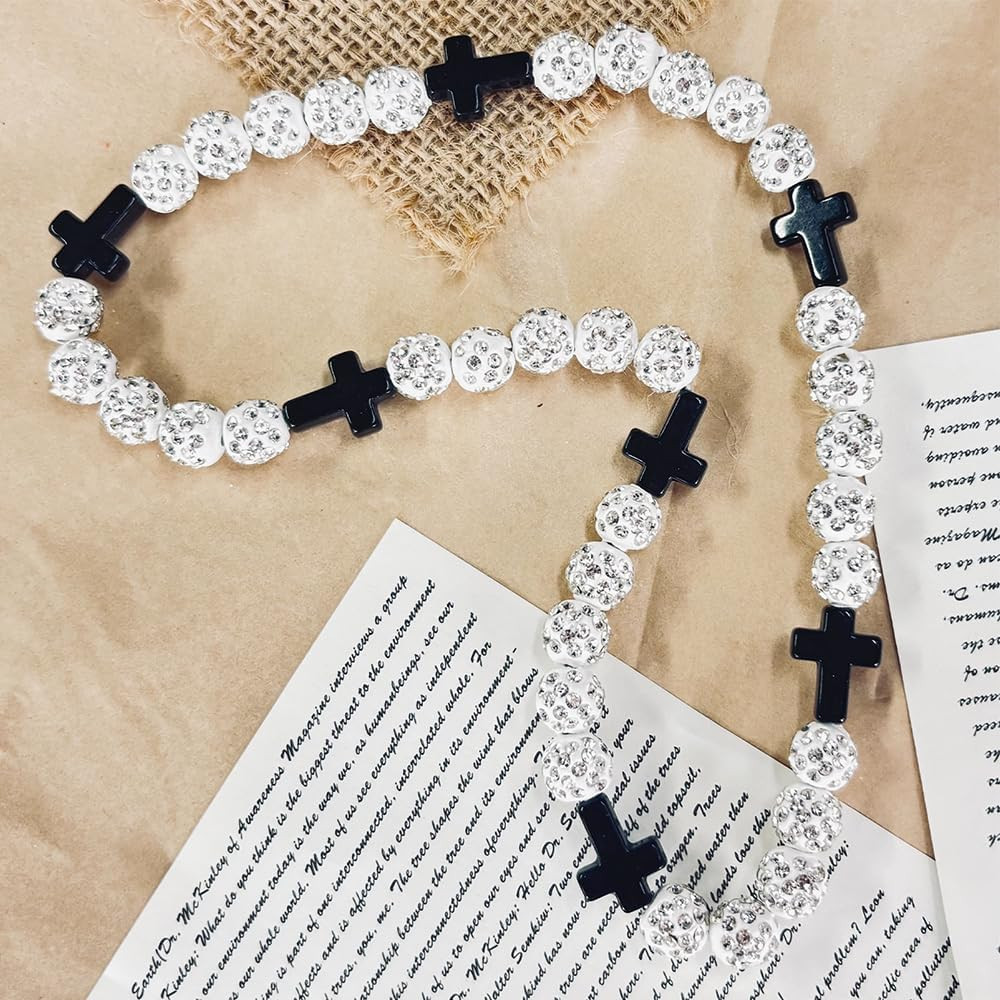 Baseball Beaded Cross Necklace for Boys Girls Kids,Easter Basket Stuffers Baseball Drip Gifts, Rh... | Amazon (US)