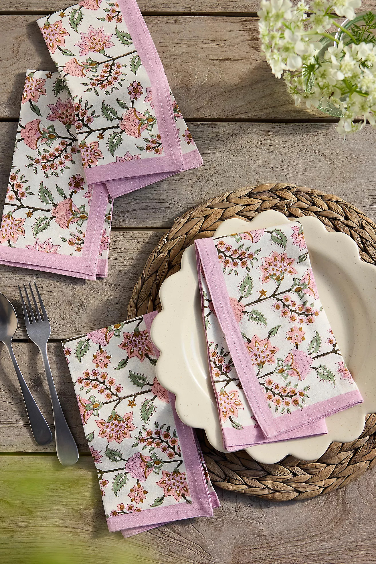 Gita Cotton Napkins, Set of 4 | Anthropologie (US)