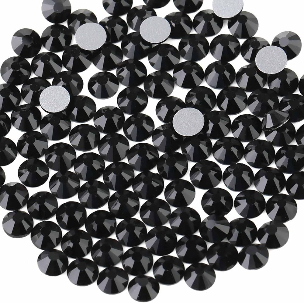 Beadsland 2880pcs Flat Back Crystal Rhinestones Round Gems for Nail Art and Craft Glue Fix,Black,... | Amazon (US)