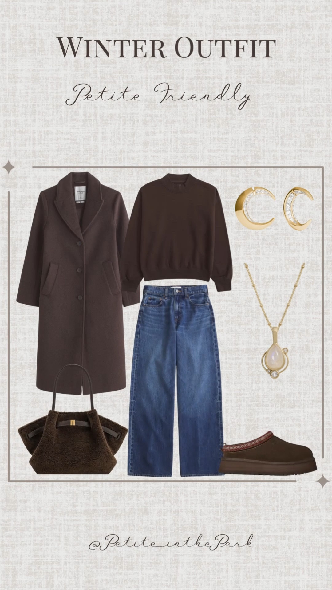Winter petite outfit  

Winter outfit, winter trends, casual winter outfit, petite winter outfit, winter fashion, winter style, petite style, petite winter style, casual petite outfit, minimal outfit, minimal winter outfit, long coat, brown coat, petite coat, wool coat, brown sweater, brown sweatshirt, high waisted jeans , petite jeans , uggs, brown Uggs, Ugg slippers, shoulder bag, Sherpa bag, brown bag, brown purse,  brown scarf, gold earrings, gold hoop earrings, gold necklace, minimal jewelry  #casualoutfit #petiteoutifts #winteroutfits #winteroutfits2025 #wintertrends 



#LTKPetite #LTKHoliday #LTKGiftGuide