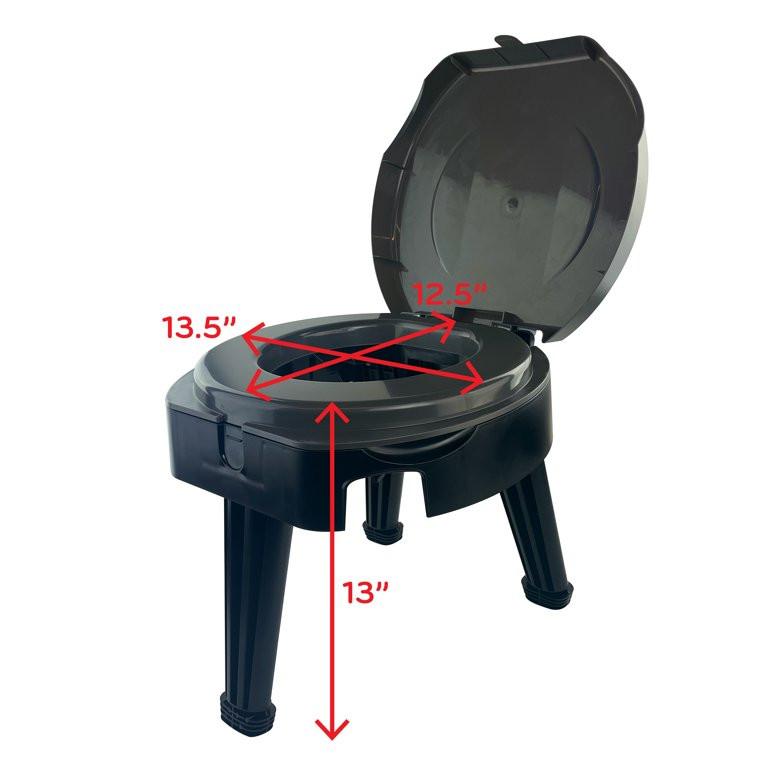 Ozark Trail Portable 14.5in Folding Camp Toilet, 1 gal Capacity, 14.50" x 14.50" x 14.50" - Walma... | Walmart (US)