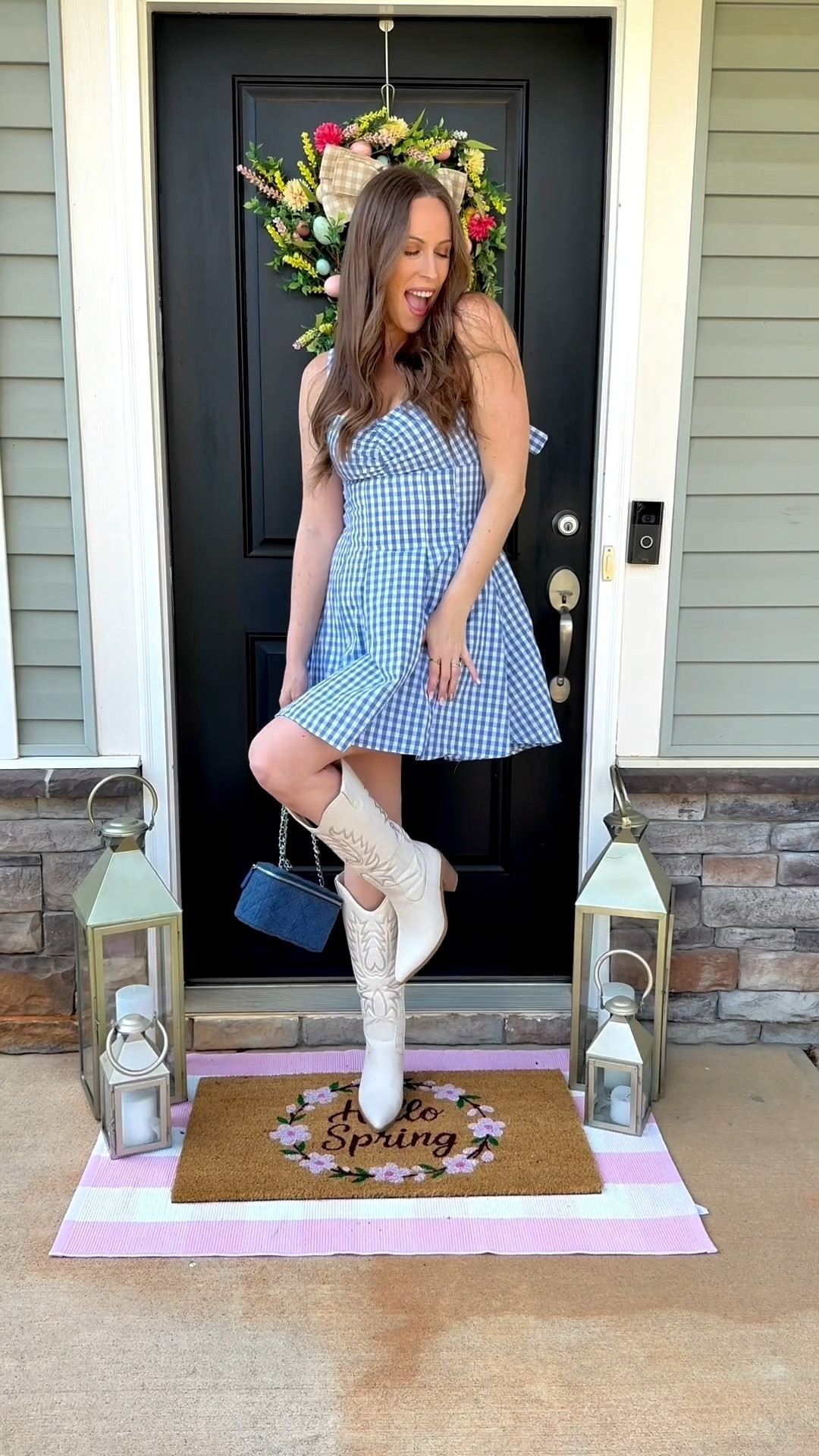 Country concert outfit 🩵🩵

Blue gingham dress, western boots, Amazon fashion, denim purse 

#LTKootd #LTKFestival #LTKBeauty