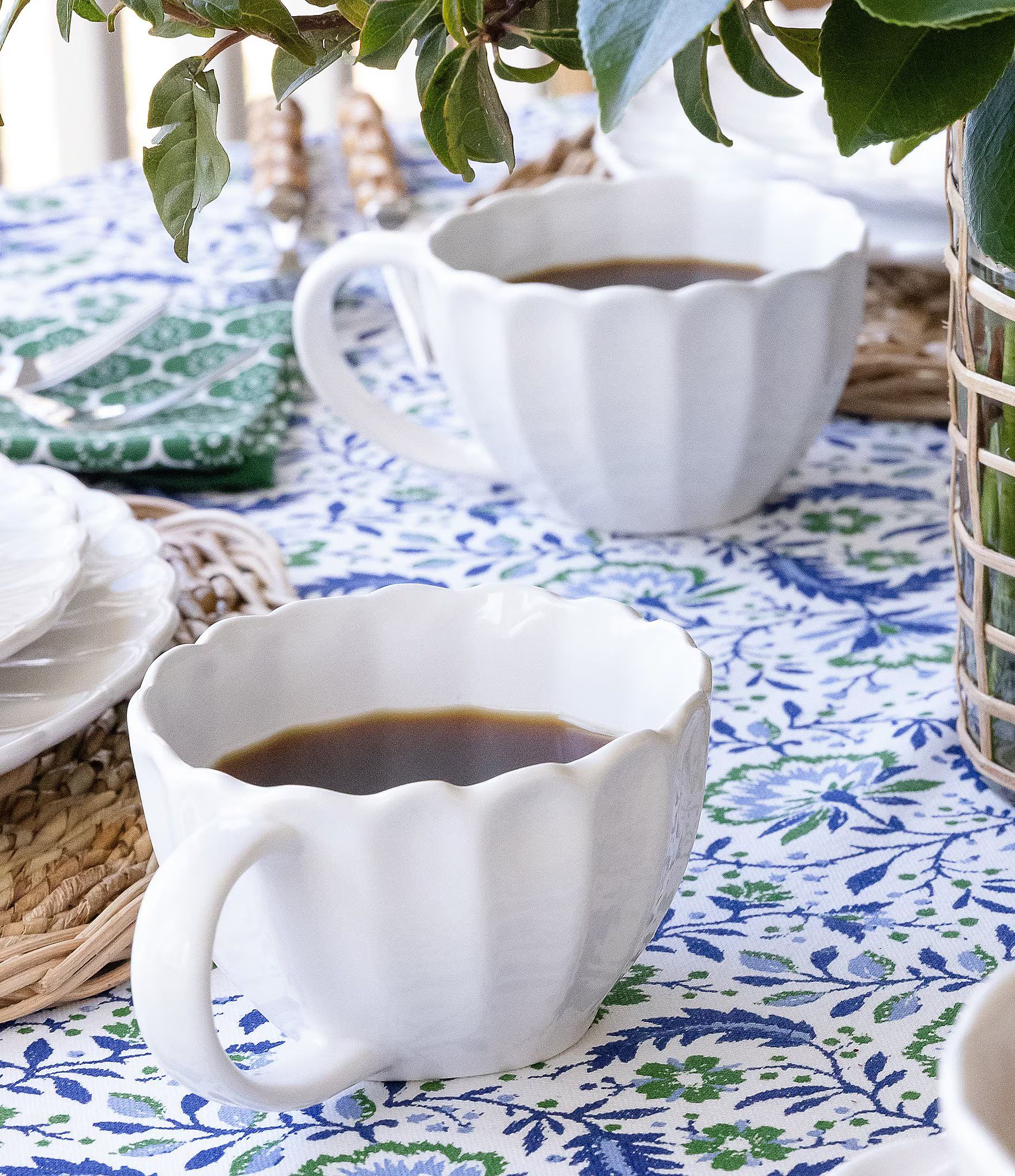 x Mrs. Southern Social Hollis Scallop Glazed Coffee Mug | Dillards