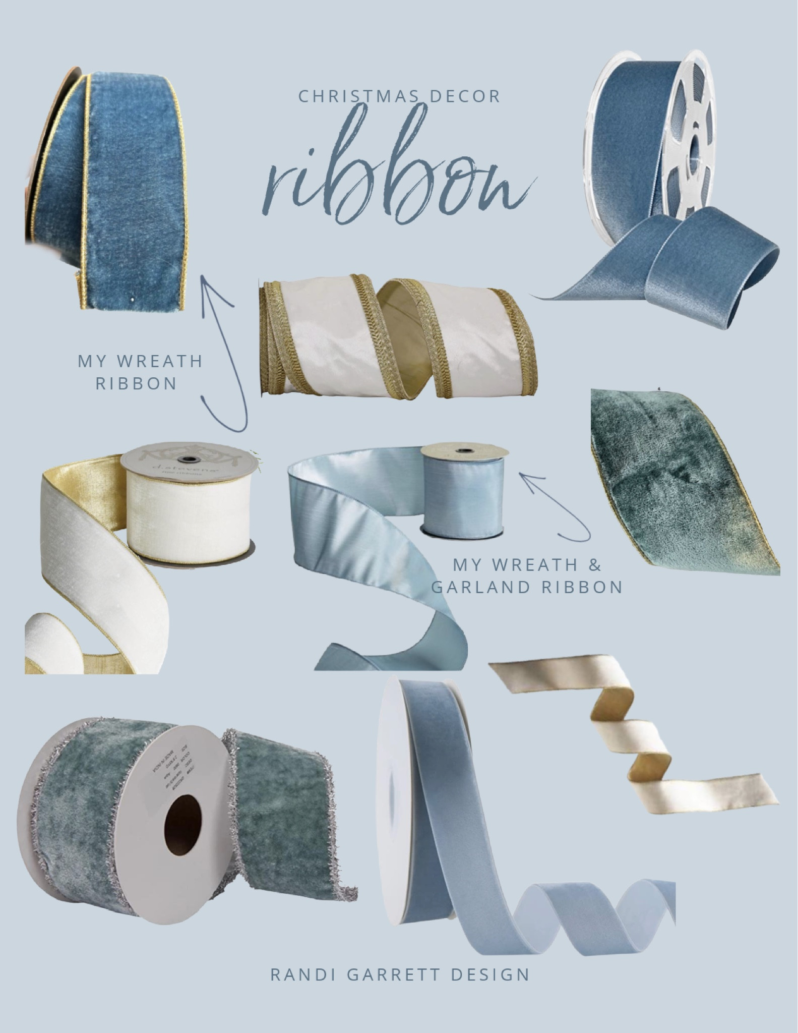 DINDOSAL Dusty Blue Ribbon for … curated on LTK
