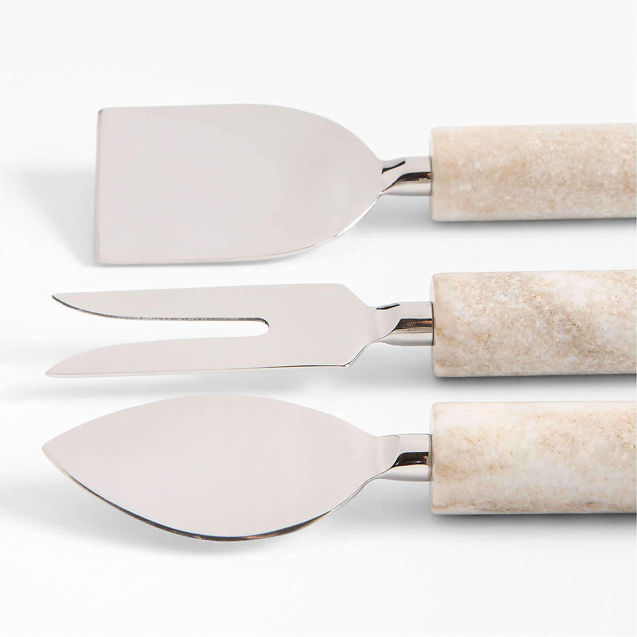 Tuscan Kitchen Marble Cheese Knives, Set of 3 + Reviews | Crate & Barrel | Crate & Barrel