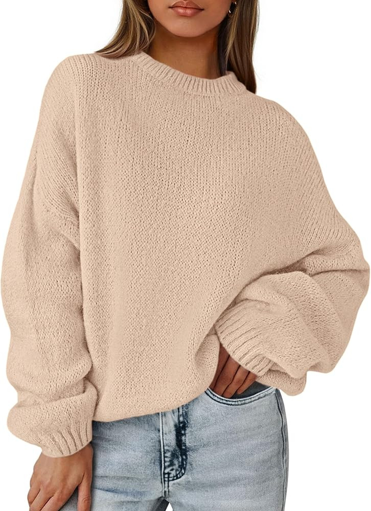 PRETTYGARDEN Women's Fall Oversized Sweaters Dressy Casual Long Sleeve Chunky Knit Winter Pullove... | Amazon (US)