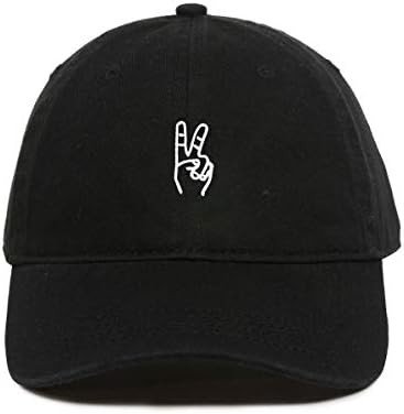 DSGN By DNA Peace Sign Baseball Cap Embroidered Cotton Adjustable Dad Hat | Amazon (US)