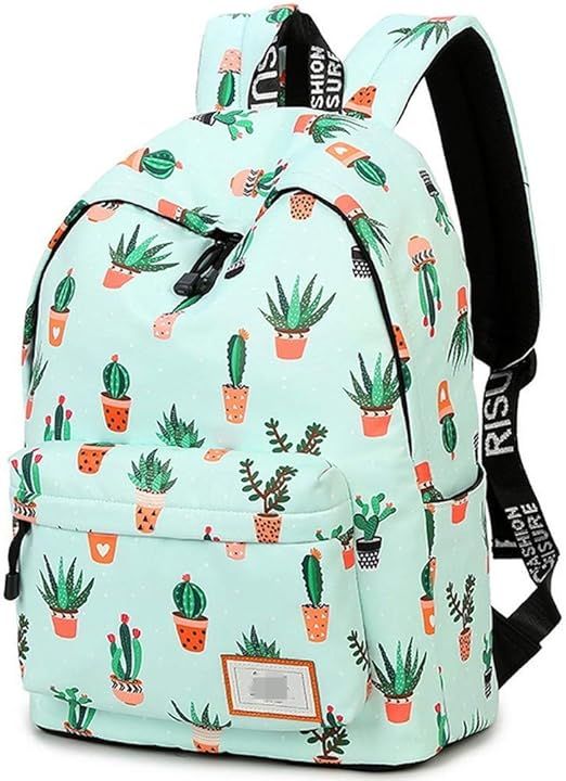 School Backpack Laptop Bag Girls Kids Boys Teens Cactus Bookbag Travel Daypack | Amazon (US)
