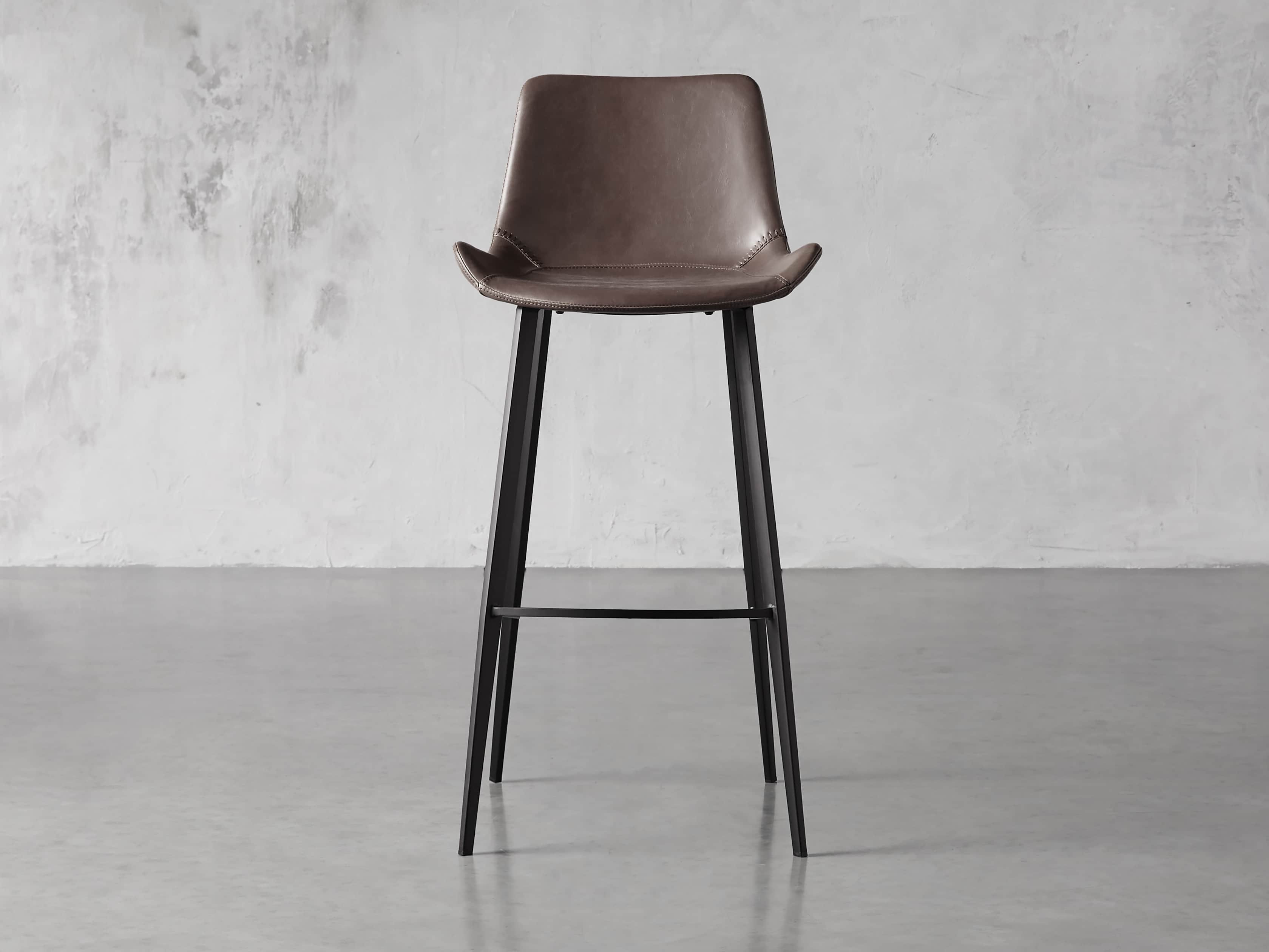 Gage Faux Leather Barstool in Buckeye | Arhaus
