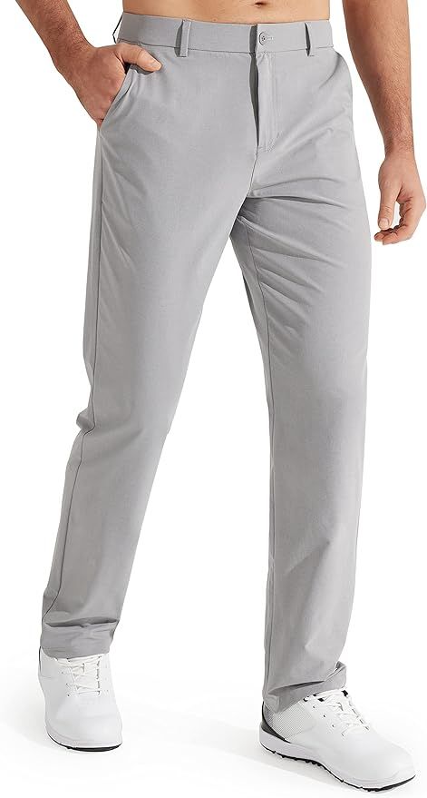 Libin Mens Golf Pants Slim Fit Stretch Work Dress Pants 30"/32" Quick Dry Lightweight Casual Comf... | Amazon (US)