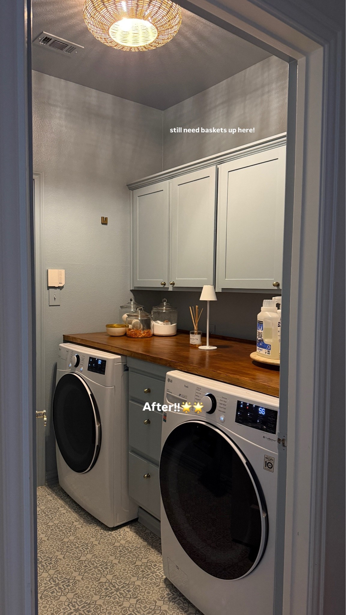 Laundry room transformation 🤍 Loving how this little refresh made our laundry room feel brighter and more organized! 

laundry room transformation, laundry room makeover, laundry room decor, home renovation, home decor, laundry room organization, small laundry room, home improvement, before and after, affordable home decor

#LTKHome