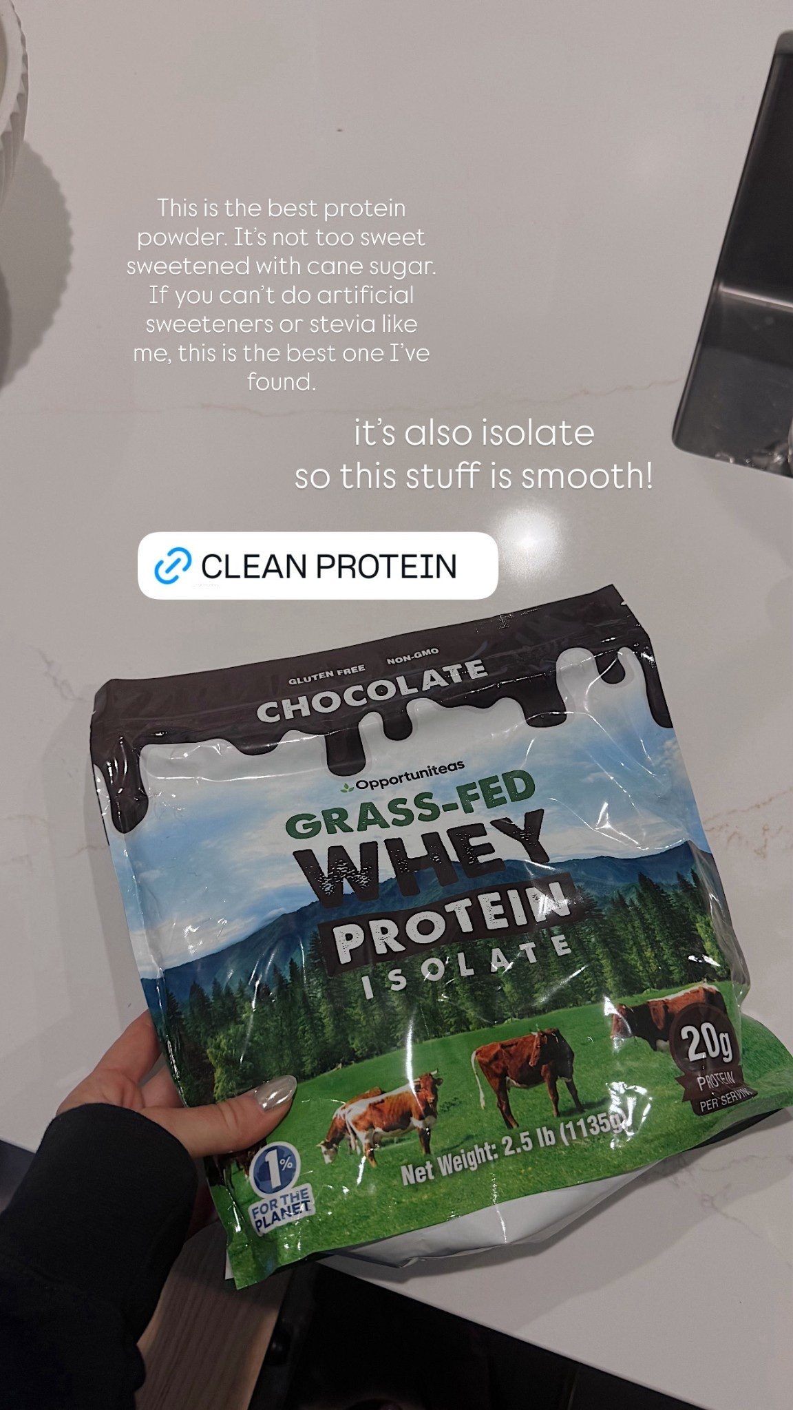 clean protein - my favorite, smooth and artificial sweetener free! Cane sugar only! 

Protein powder, opportiniteas, fitness shake 

#LTKActive