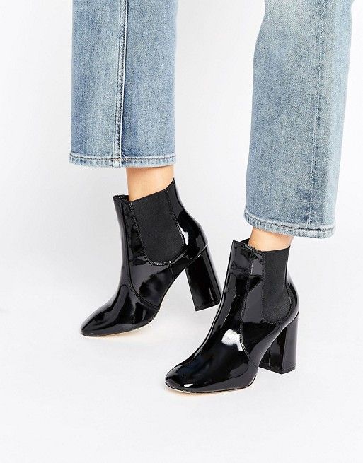 New Look Chelsea High Patent Boots | ASOS US